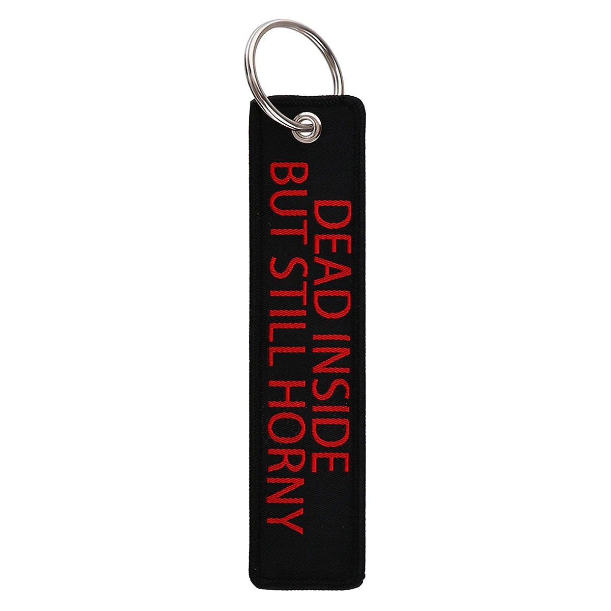 Creative Letter Car Key Chain Funny Quotes Keychains for Men Embroidered Key Tags key ring holder Motorcycle Tag Chaveiro