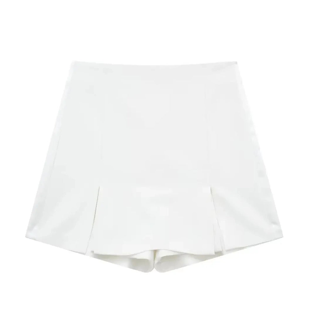HH Summer Women's Short and Unique Tight Bra 2-piece Set Vintage Elegant Women's High Waist A-line Slim Fit Short Skirt Set