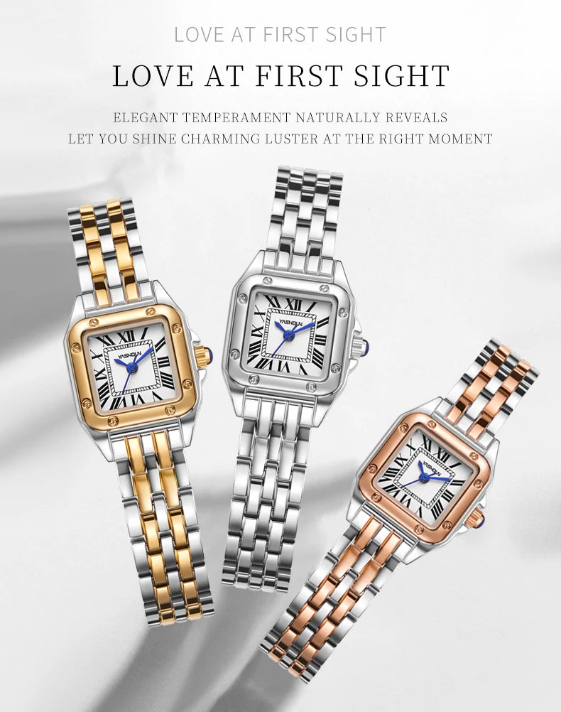 New student temperament, niche, light luxury, fashionable, exquisite, simple, ultra-thin steel strip quartz women's watch