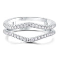 Newshe Full Moissanite 925 Sterling Silver Enhancers Wedding Band for Women Engagement Ring Size 5-12