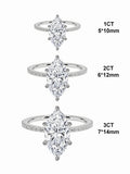 925 Sterling Silver Classic Fashion 1-3Carat Marquise Zircon Ring For Women Engagement Wedding Luxury High Quality Fine Jewelry