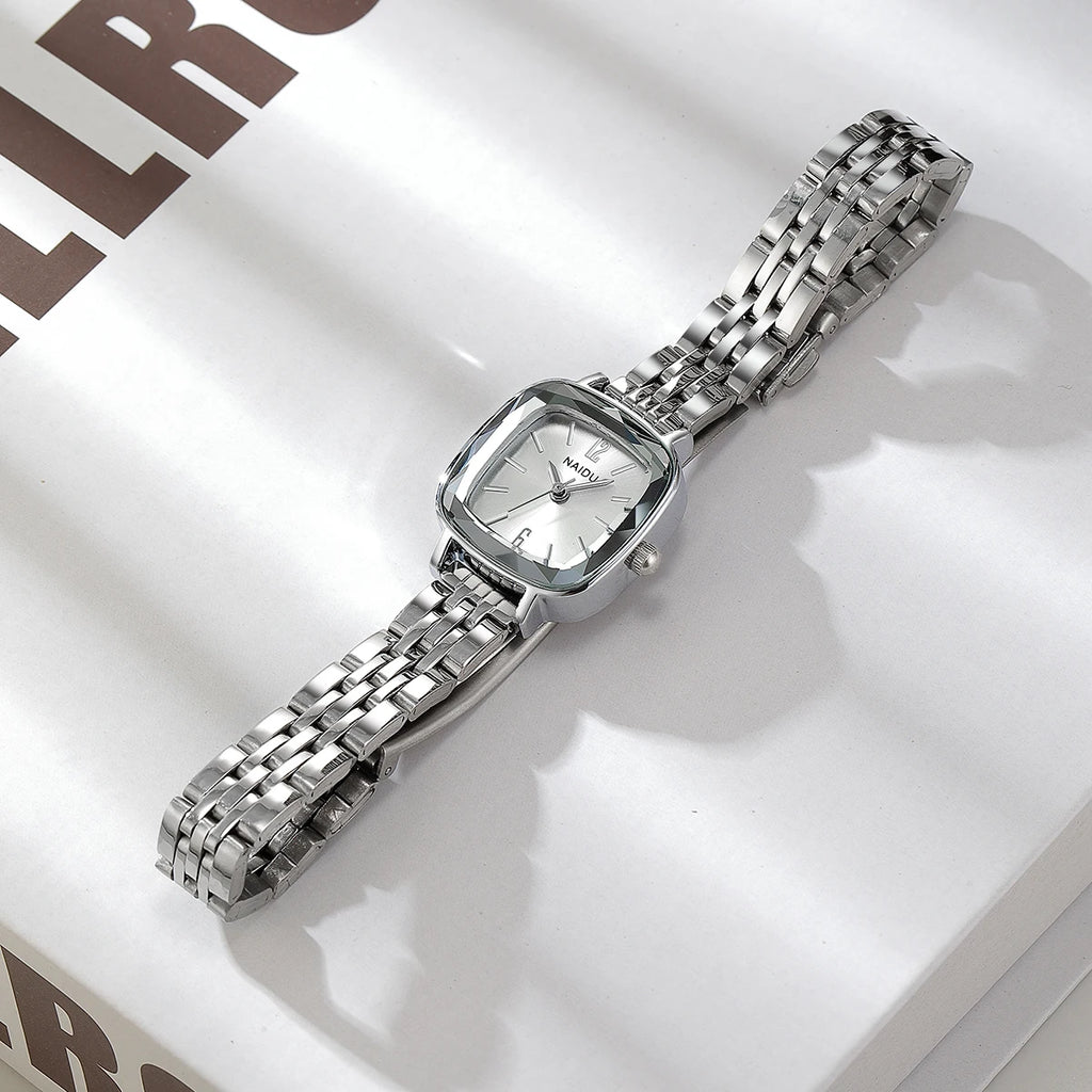 Fashionable Casual Simple Versatile Stainless Steel Strap Quartz Watch Women's Watch