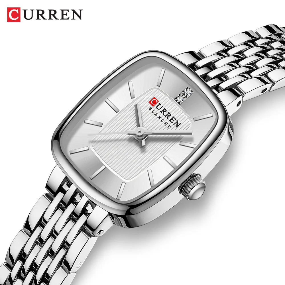 CURREN 9093 Women's Square Waterproof Watch; Simple Casual Women's Watch; Fashionable Women's Watch Ladies' wristwatch