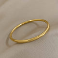 Greatera Trendy Gold Plated 316L Stainless Steel Bangles Bracelets for Women Delicate Cubic Zirconia Bracelet Party Jewelry 2024