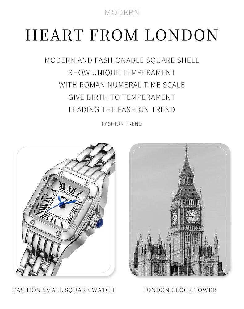 New student temperament, niche, light luxury, fashionable, exquisite, simple, ultra-thin steel strip quartz women's watch
