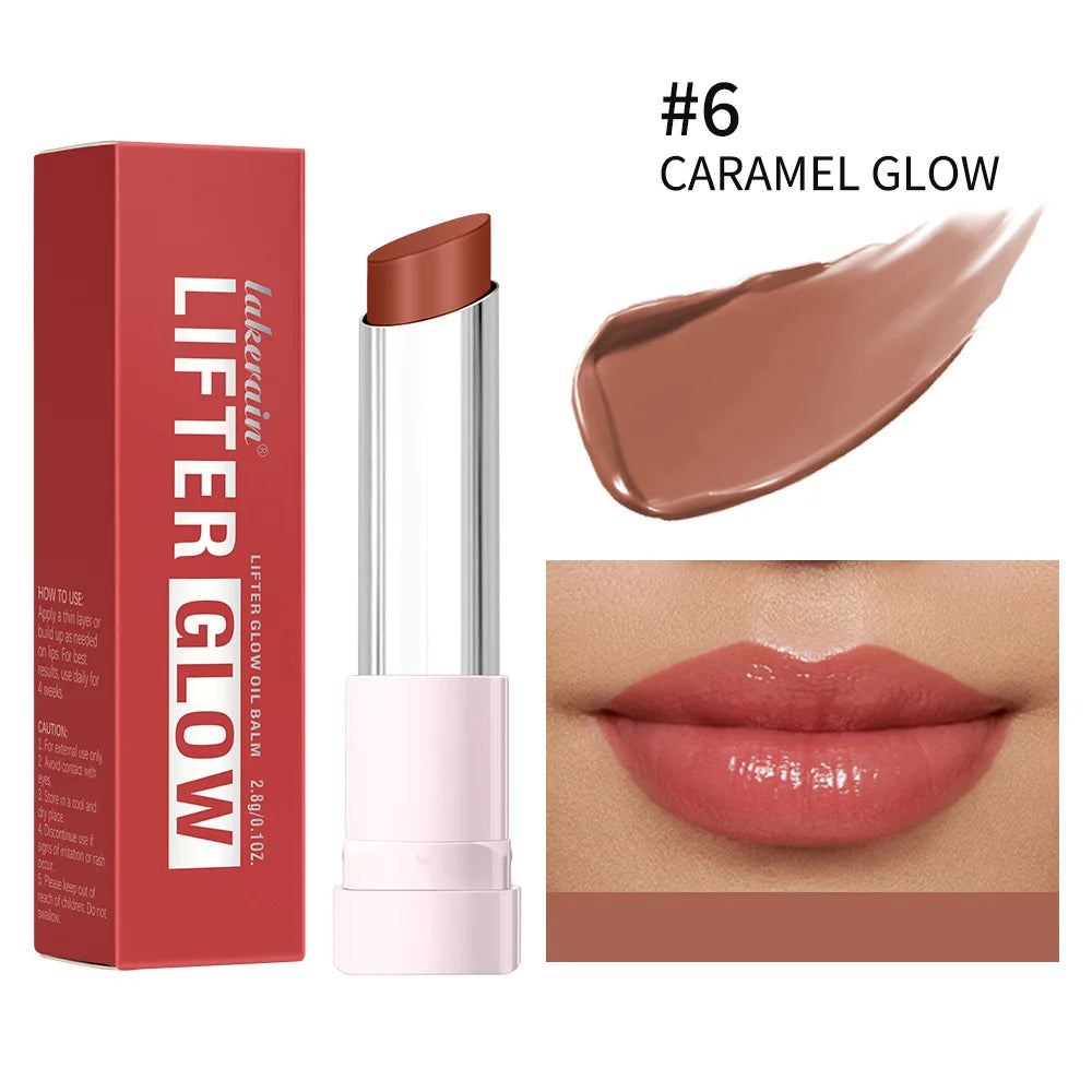 Lip Balm Glossy Glazed Finish Improves Lip Lines Hydration Plump Lip Balm 24HR Long Lasting Moisturizing Treatment 10 Colors