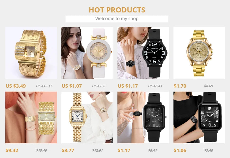 Ladies Simple Watch Fashion Rectangle Gold Quartz Watches Luxury Stainless Steel Waterproof Women's Dress Clock Gift Wristwatch