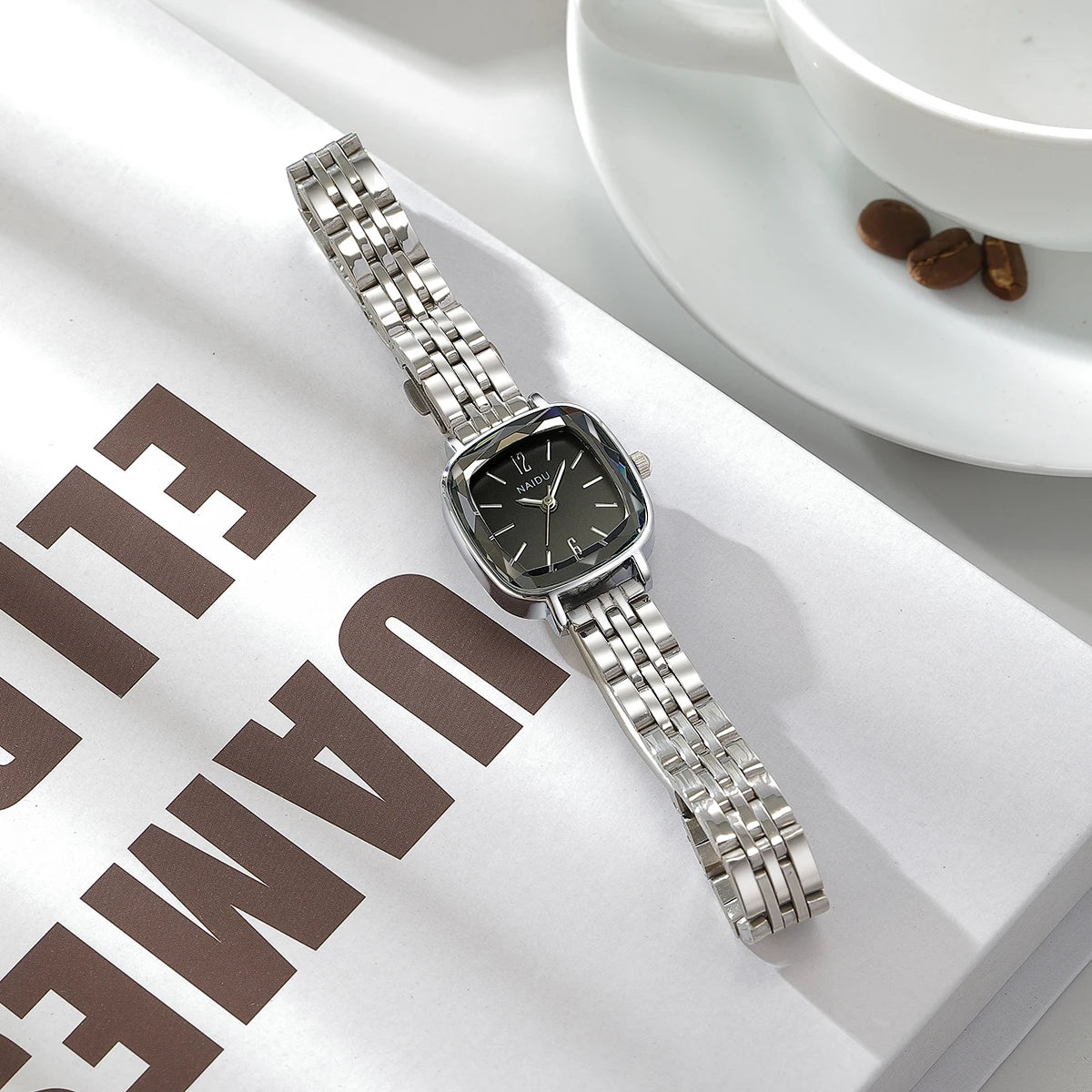 Fashionable Casual Simple Versatile Stainless Steel Strap Quartz Watch Women's Watch