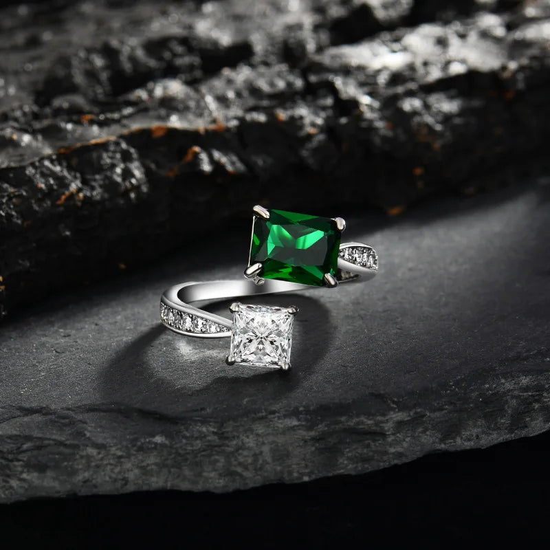 New 925 Sterling Silver Ring 5A Zircon Luxury for Women Wedding Jewelry Engagement Charm Party Fashion Top Quality Ring