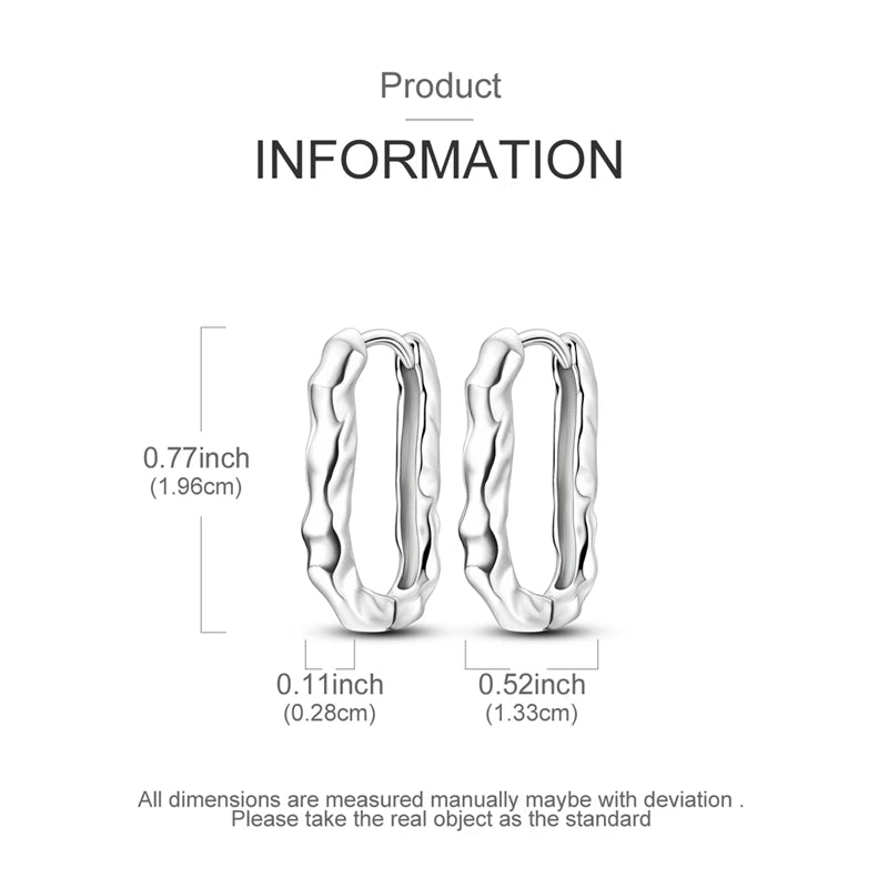 Earrings 925 Sterling Silver Hoop Earring Sparkling Pavé U-Shaped Double Hoop Earring for Women Girls Party Wedding Jewelry Gift