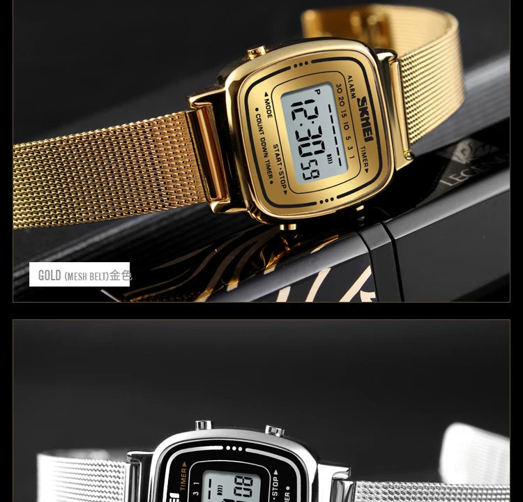 SKMEI 1901 Brand Luxury Watch Women Fashion Sport Waterproof Electronic Watches Ladies Watches Small Reloj Digital Wristwatch