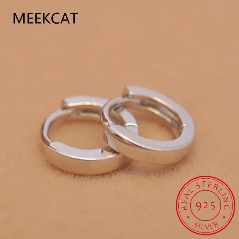 Man/Women's 925 Sterling Silver Hoop Earrings Huggies Cute Neat Gift For Girls/Boys Fine Jewelry Accessory Party Gift DA1417