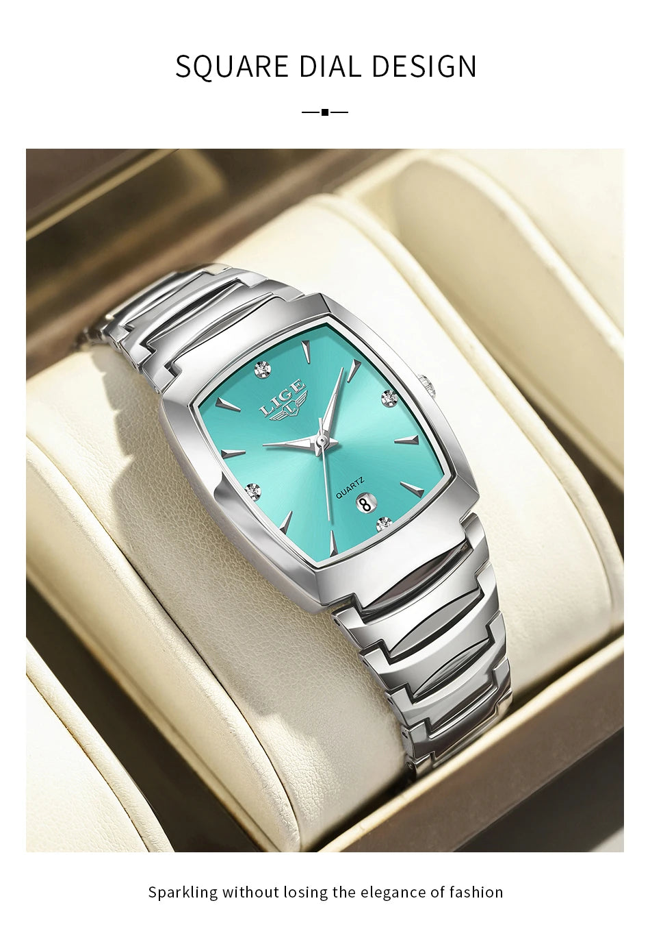 LIGE New Ladies Waterproof Watch Luxury Stainless Steel Women Watches Creative Fashion Original Elegant Quartz Wristwatch Gift