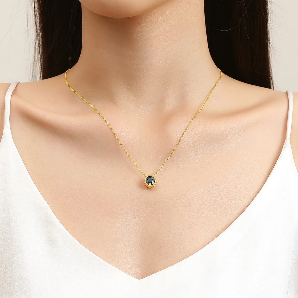 Real 18k Gold Necklace GRA Pink Moissanite Diamond Pendant 0.5ct/1ct Pure AU750 Fine Jewelry Wedding Anniversary Gift for Women