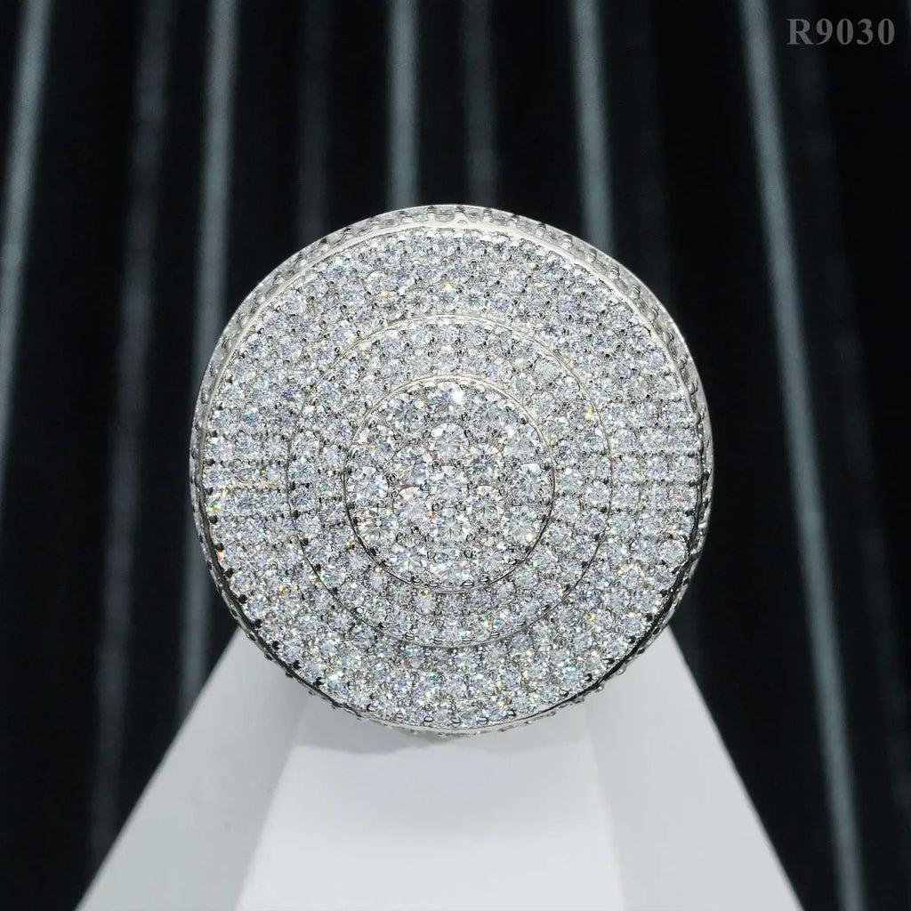 New  Modern Moissanite Rings for Men Hip hop Mosaic Ring Original 925 Sterling Silver Jewelry Moissanite Diamond Rings for Men