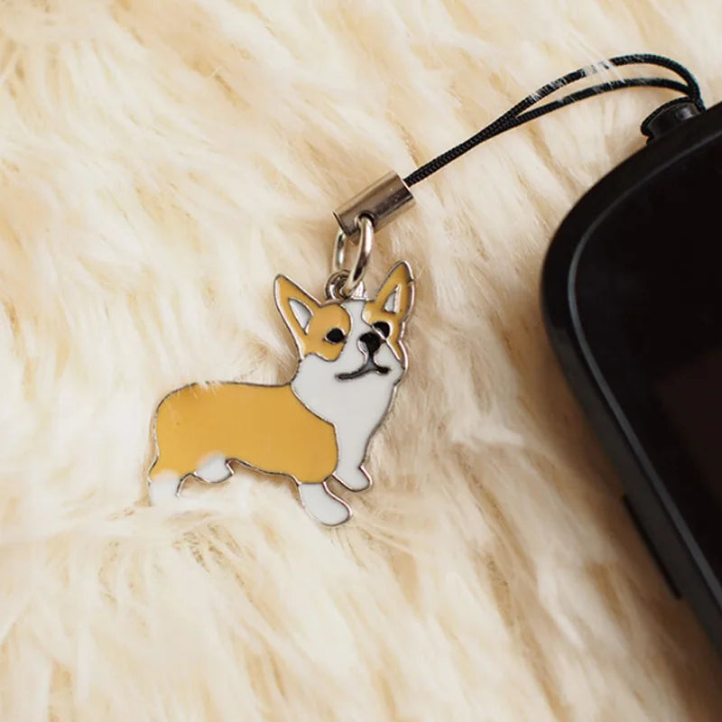 Cute Animal Keychains Lovely Husky Teddy Golden Retriever Dog Keyring Car Decor Hanging Pendant  for Pet Dog Lovers Gifts