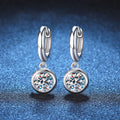 Modern Hoop Earrings for Women Real D Color Moissanite Dangle Huggie Drop Earrings Silver 925 Original Wedding Jewelry for Girl