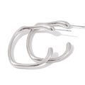 Yhpup Waterproof Minimalist Stainless Steel C-Shape Huggie Earrings for All Occasions Metal Versatile Daily Jewelry Wholesale