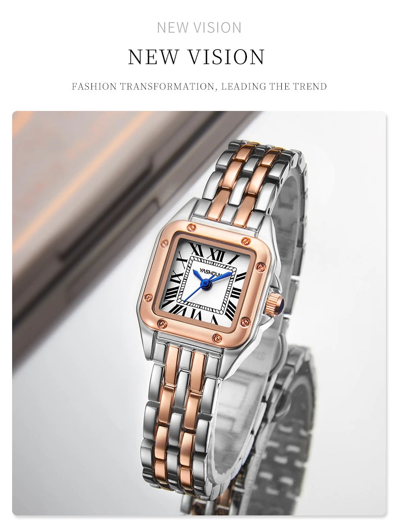 New student temperament, niche, light luxury, fashionable, exquisite, simple, ultra-thin steel strip quartz women's watch