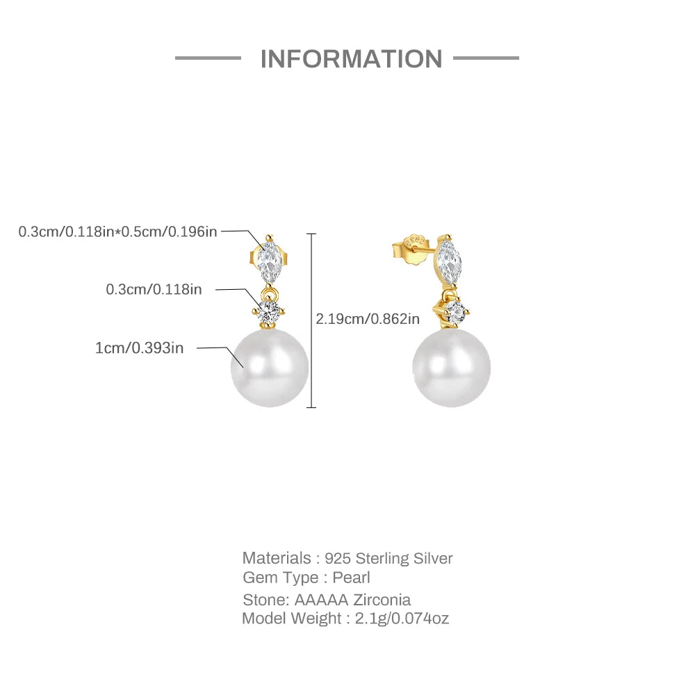 AIDE 925 Sterling Silver Vintage Baroque Pearl Circle Ear Buckles Piercing Huggie Earring For Women Jewelry Brinco Bijou Joyero