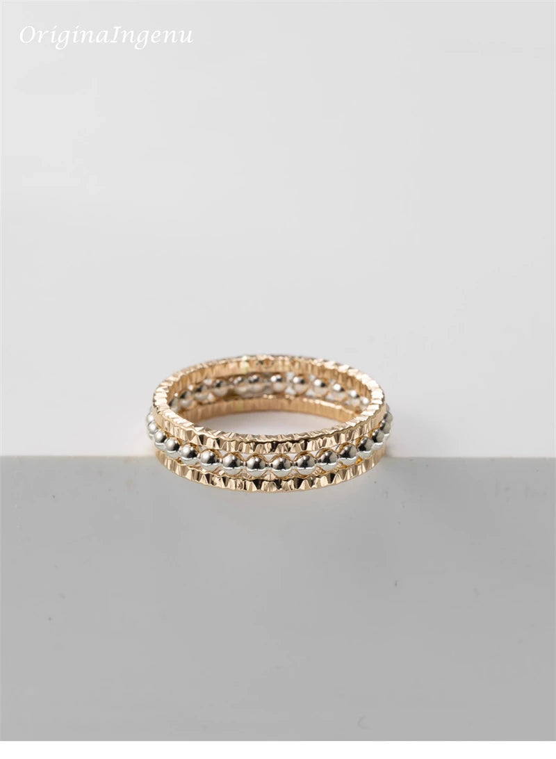 14K Gold Filled Dainty Stacking Ring Set Personalized Handmade Ring Minimalism Jewelry Tarnish Resistant Hypoallergenic Ring