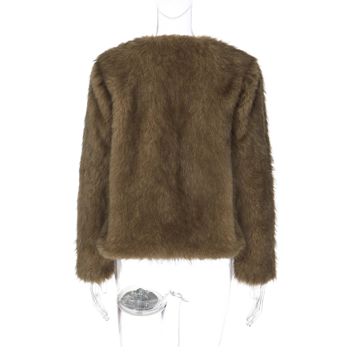 Dulzura Winter Latest Fashion Slim Comfortable Warm Plush Cardigan Jacket Women'S Vintage Elegant Coat Party Club Street Clothes