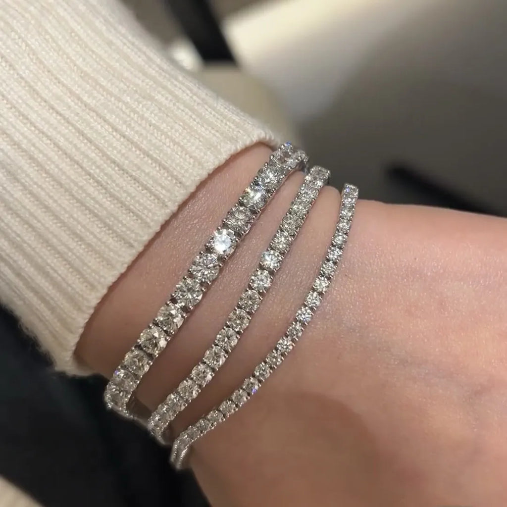 Factory Price Unisex Hip Hop Moissanite Tennis Chain for Women S925 Sterling Silver Gold Man Bracelet Hiphop Jewelry