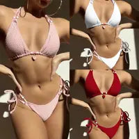 New Split Briefs Bikini Sexy Brazil Swimsuit Women's Beach Vacation Bikin