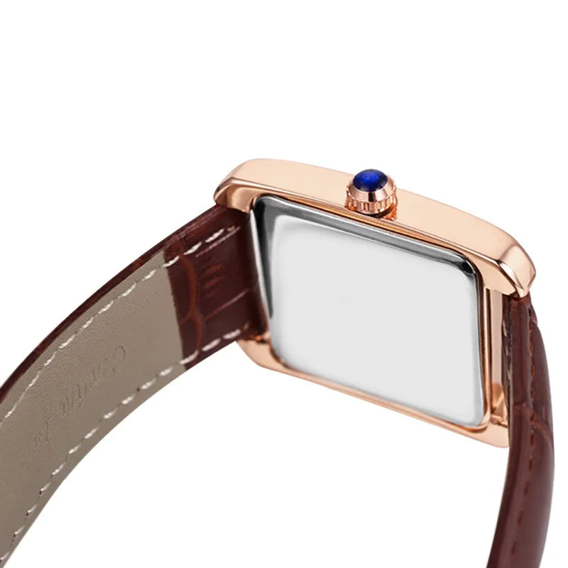Couple's Watches for Men Women Fashion Casual Leather Simple Dial Waterproof Quartz Wristwatches Lovers Watch Gift Drop Shipping