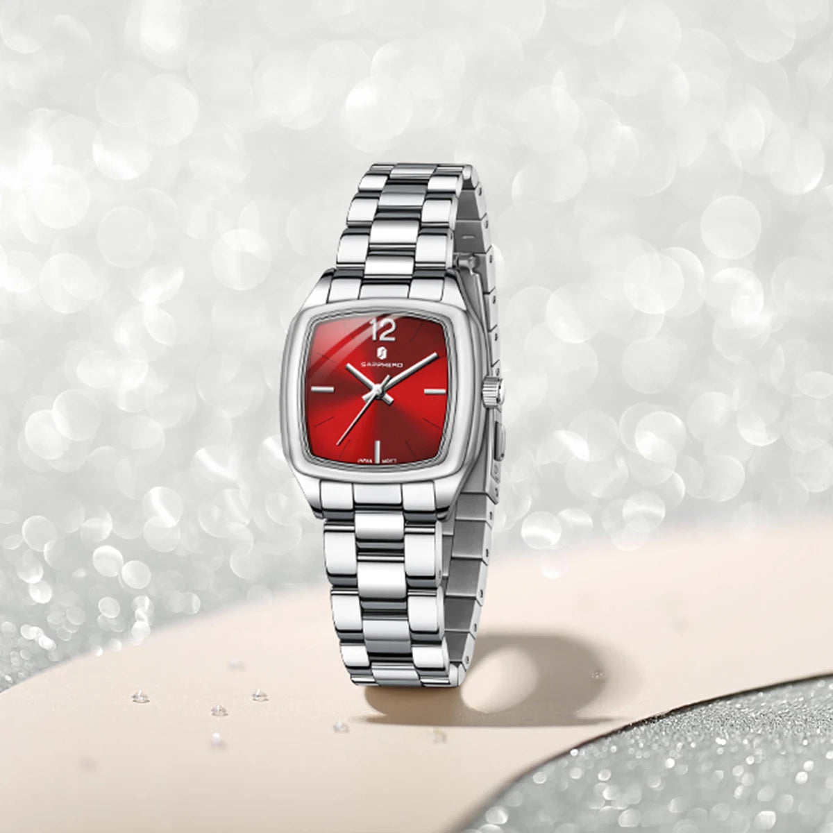 SAPPHERO Elegant Women's Watch Luxury Ultra Thin Stainless Steel Quartz Watch Light Luxury Waterproof Watch Sports Wrist Watch