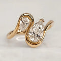 Fashionable Classic Sparkling Zircon Inlaid Women's Ring, Personalized and Trendy Daily Party Jewelry Gift