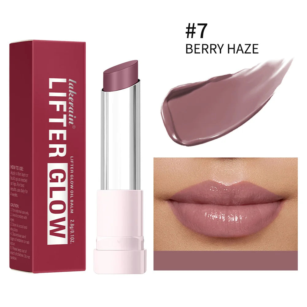Lip Balm Glossy Glazed Finish Improves Lip Lines Hydration Plump Lip Balm 24HR Long Lasting Moisturizing Treatment 10 Colors