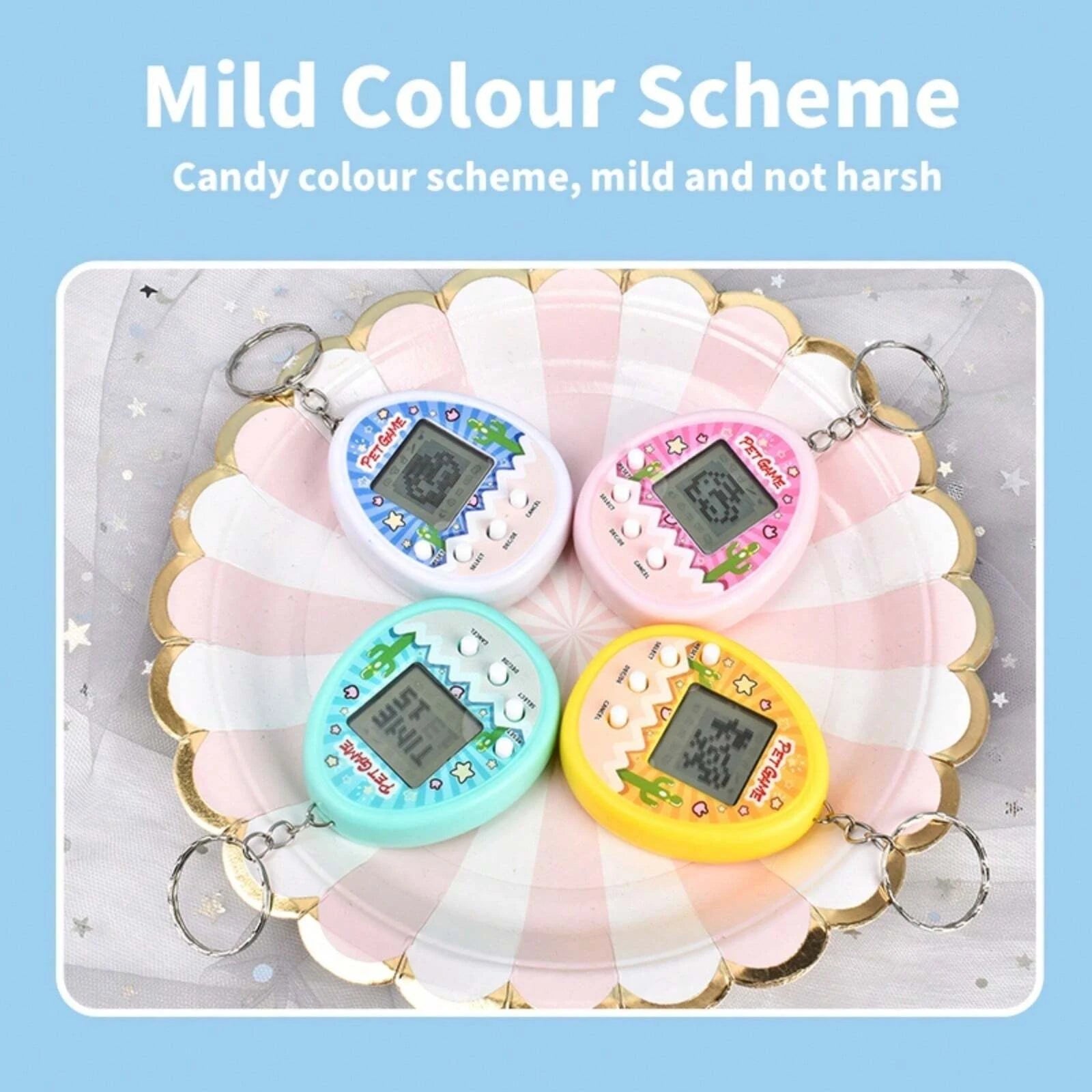 Electronic Pets Game Toys Keychain Virtual Tamagotchi Virtual Cyber Digital Animals Toys Nostalgic Game Machine For Kids Child