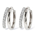 Sweetrain Moissanite Hoop Earrings S925 Sterling Silver 18K Gold Plated Double Circle Huggie Earrings Hypoallergenic For Women