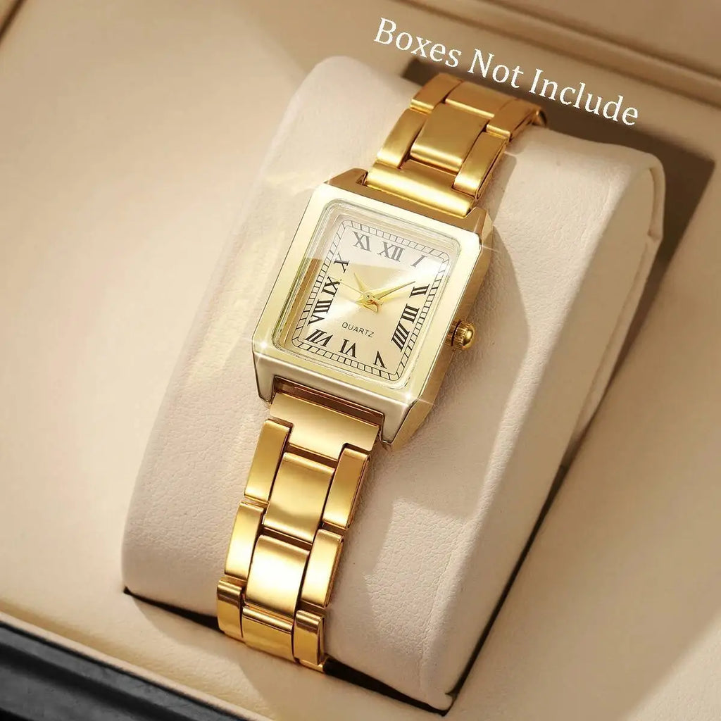 1/2PCS Fashion Square Women Watches Ladies Quartz Wristwatches Girls Clock Reloj Mujer（Without Box）