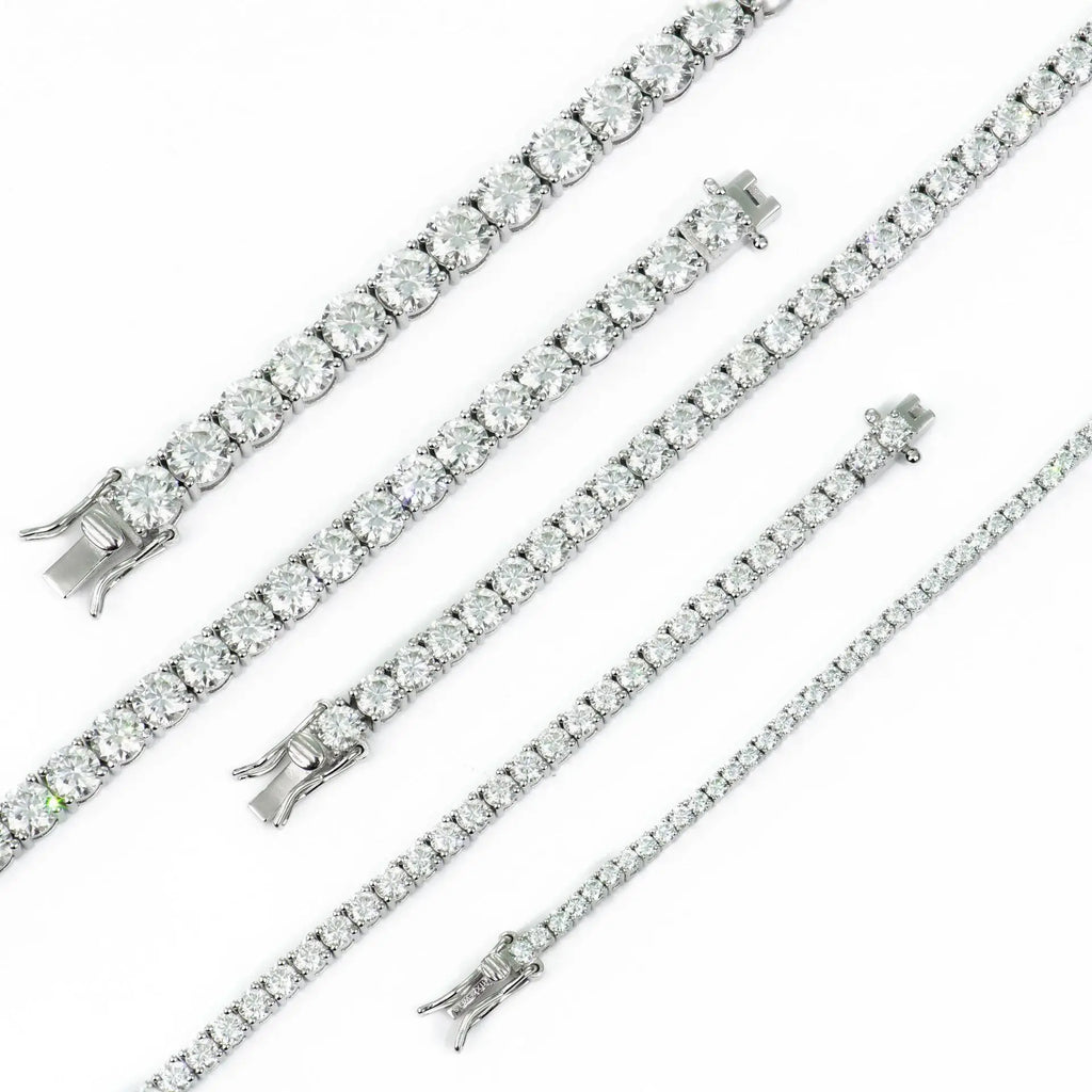 Factory Price Unisex Hip Hop Moissanite Tennis Chain for Women S925 Sterling Silver Gold Man Bracelet Hiphop Jewelry