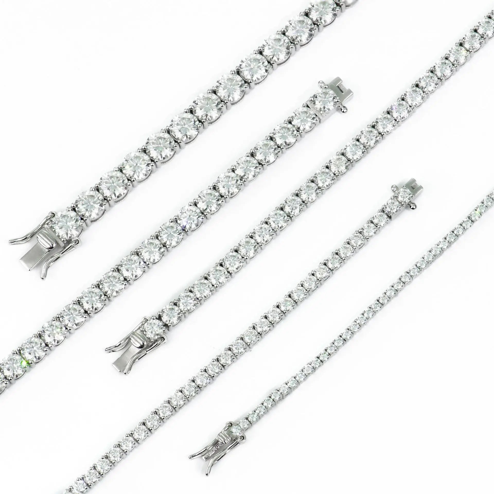 Factory Price Unisex Hip Hop Moissanite Tennis Chain for Women S925 Sterling Silver Gold Man Bracelet Hiphop Jewelry