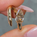 1.51ct Pear Cut Yellow Diamond Unique Snake Wrap Engagement Ring 14K Gold Fine Jewelry For Anniversary Party Gift Solitaire Ring