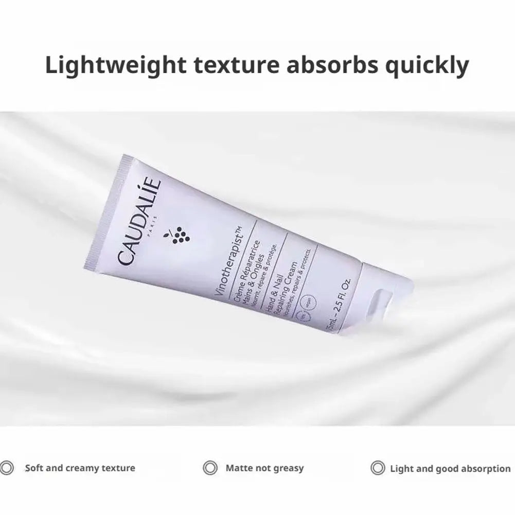 Caudalie Korea 75ml Grapeseed Hand Cream -Hydrates Moisturizes Nourishes Brightens Improves Elasticity Softens Reduces Roughness