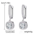 2CT Moissanite Huggie Hoop Earring for Women Lab Created Diamond 925 Sterling Silver Dainty Hoop Dangle Earring Fine Jewelry