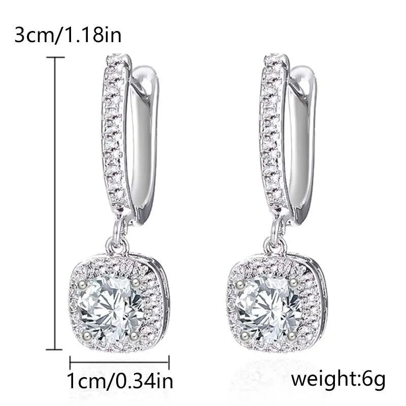 2CT Moissanite Huggie Hoop Earring for Women Lab Created Diamond 925 Sterling Silver Dainty Hoop Dangle Earring Fine Jewelry