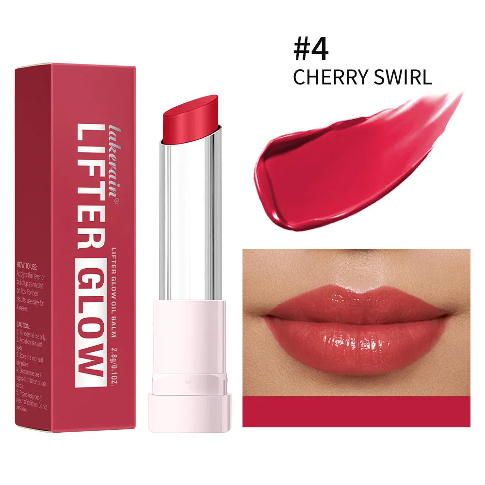 Lip Balm Glossy Glazed Finish Improves Lip Lines Hydration Plump Lip Balm 24HR Long Lasting Moisturizing Treatment 10 Colors