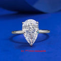 TFGLBU Teardrop Moissanite Rings Oval Cut 1/2/3/4CT Real S925 Sterling Silver Jewelry For Wedding Engagement Ring With Certified