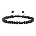 Adjustable Mini Natural Stone Lava Tiger Eye Beaded Bracelets & Bangle for Women Men Chakra Beads Braided Bracelet Charm Jewelry