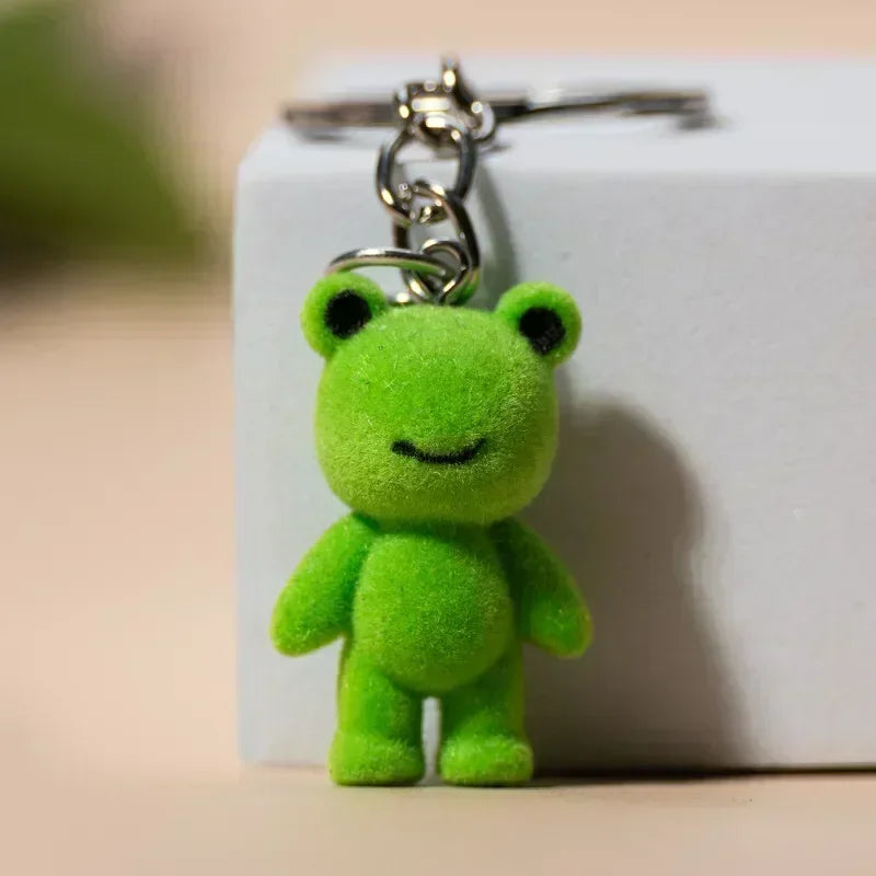 3D Cartoon Flocking Cats and Mouse Keychains Key Ring Animal Key Chains Gifts For Women Men Car Keys DIY Jewelry Kawaii Cat 2025