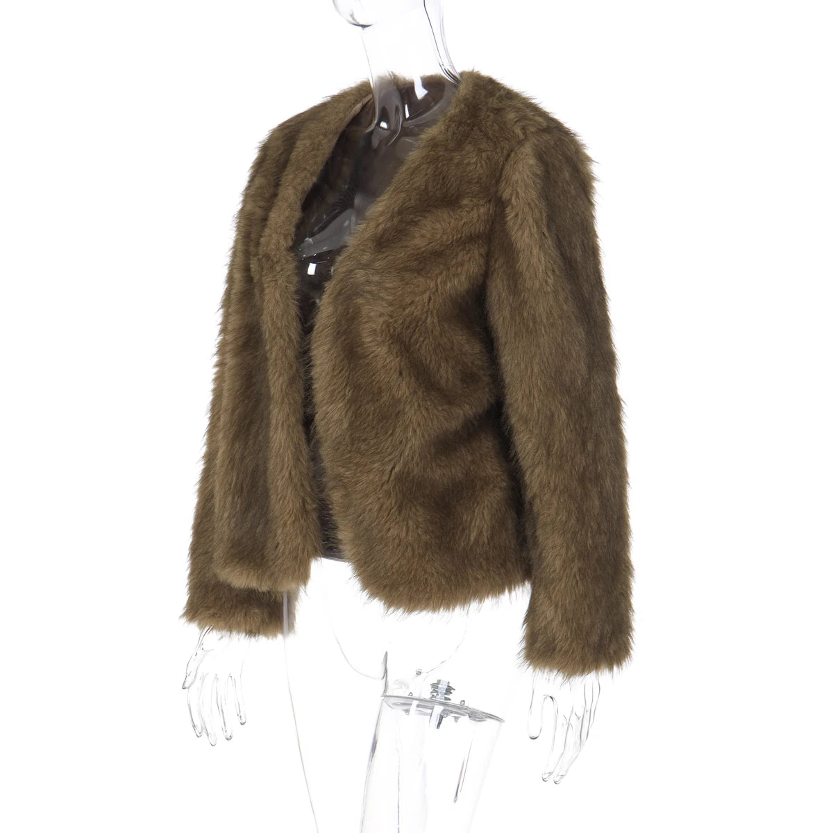 Dulzura Winter Latest Fashion Slim Comfortable Warm Plush Cardigan Jacket Women'S Vintage Elegant Coat Party Club Street Clothes
