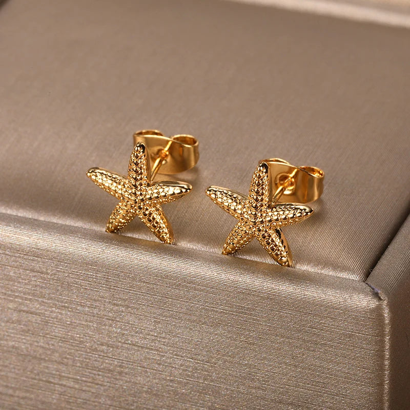 Cute Small Zircon Stud Earrings For Women Girls Gold Color Stainless Steel Earrings Wedding Jewelry Gifts aretes aros mujer