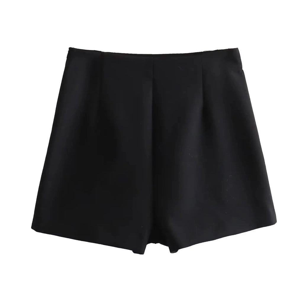 HH Summer Women's Short and Unique Tight Bra 2-piece Set Vintage Elegant Women's High Waist A-line Slim Fit Short Skirt Set
