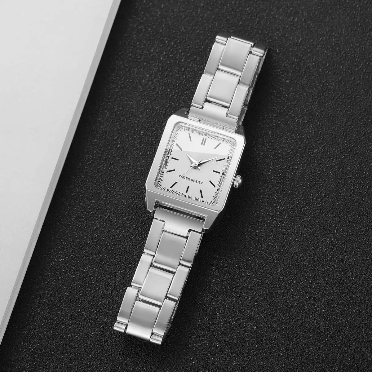 1/2PCS Fashion Square Women Watches Ladies Quartz Wristwatches Girls Clock Reloj Mujer（Without Box）