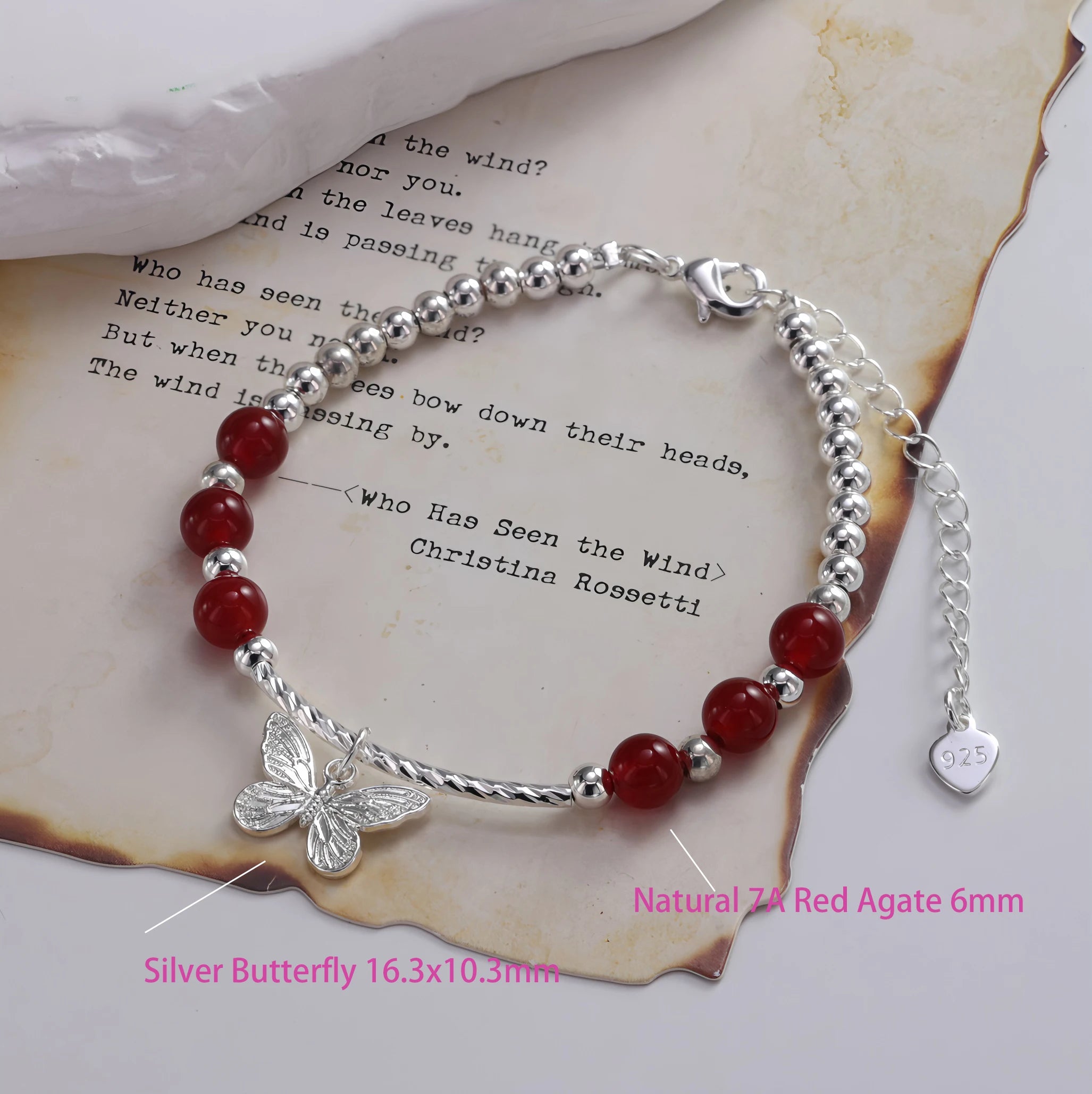 PANJBJ 925 Sterling Silver Geometry Hollow Out Bracelet For Women Asymmetric Originality Adjustable Punk Jewelry Gift Dropship